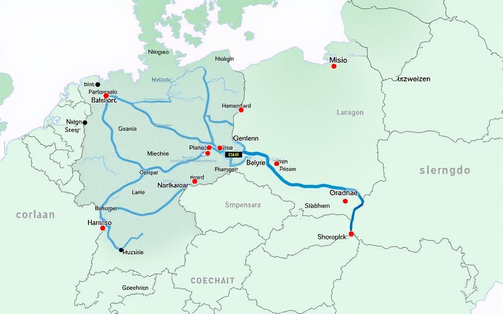 Mapa České republiky se sítí dálnic.